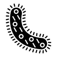 Bacteria Glyph Icon vector