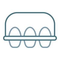 Egg Carton Line Two Color Icon vector