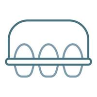 Egg Carton Line Two Color Icon vector