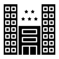 5 Star Hotel Glyph Icon vector