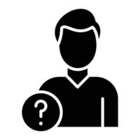 Missing Person Glyph Icon vector