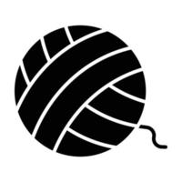 Yarn Ball Glyph Icon vector