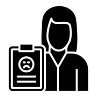 Psychiatrist Glyph Icon vector