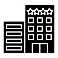 4 Star Hotel Glyph Icon vector