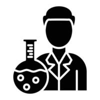 Chemist Glyph Icon vector