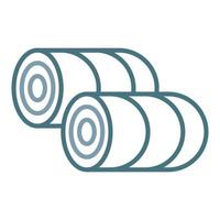 Hay Bale Line Two Color Icon vector