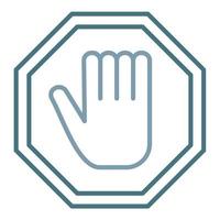 Stop Sign Line Two Color Icon vector