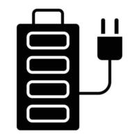Charging Battery Glyph Icon vector