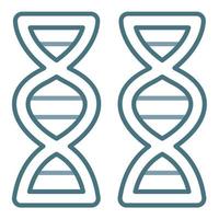 DNA Line Two Color Icon vector