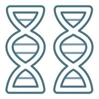 DNA Line Two Color Icon vector