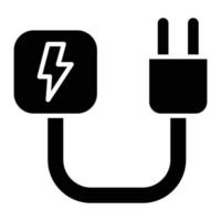 icono de glifo de electricidad vector