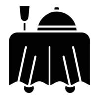 Room Service Glyph Icon vector