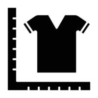 Clothes Measurement Glyph Icon vector