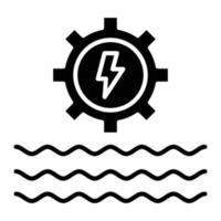 Hydro Power Glyph Icon vector