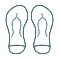 Flip Flops Line Two Color Icon vector