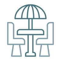 Terrace Line Two Color Icon vector