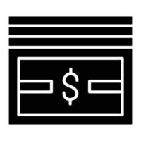 Cash Glyph Icon vector