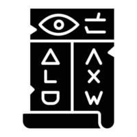 Hieroglyph Glyph Icon vector