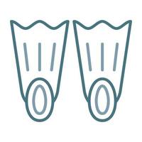 Fins Line Two Color Icon vector