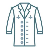 Doctor Coat Line Two Color Icon vector