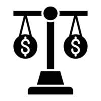 Money Scale Glyph Icon vector
