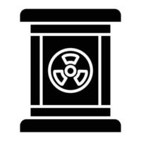 Nuclear Waste Glyph Icon vector