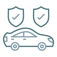 Car Security Line Two Color Icon vector