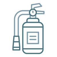 Fire Extinguisher Line Two Color Icon vector