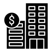 Hotel Cost Glyph Icon vector