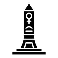 Obelisk Glyph Icon vector