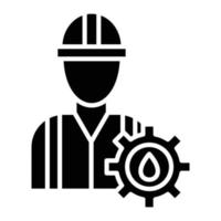 Engineer Glyph Icon vector