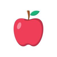 ilustración plana de manzana. elemento de diseño de icono limpio sobre fondo blanco aislado vector