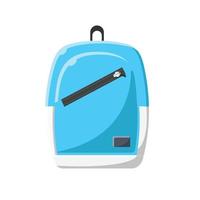 Blue Backpack Flat Illustration. Clean Icon Design Element on Isolated White Background vector