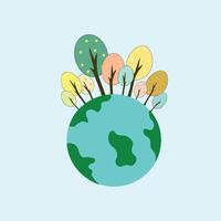 World Day. Concept Earth Day Concept Illustration Environmentally friendly concepts Environmental day Conserving the world. vector