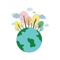 World Day. Concept Earth Day Concept Illustration Environmentally friendly concepts Environmental day Conserving the world. vector