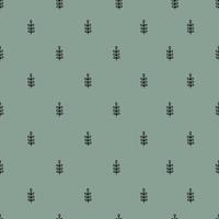 Tree on green background seamless pattern for print, textile, wallpaper, fashion design Vector Illustration