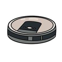 Robot vacuum cleaner. Isometric of robot vacuum cleaner vector icon for web design isolated on white background