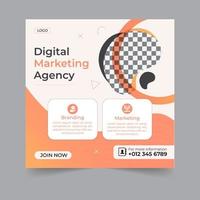 Digital marketing social media post business webinar for social media post, business banner template geometric shape design for attractive abstract elements post background space for text vector