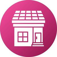 Solar House Icon Style vector