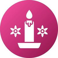 estilo de icono de vela perfumada vector