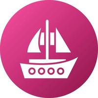 Sailboat Icon Style vector