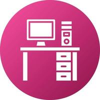 Computer Table Icon Style vector