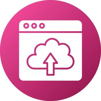 Webpage Upload Icon Style vector