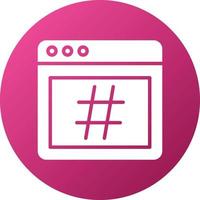 Hashtag Icon Style vector