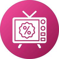Television Sale Icon Style vector