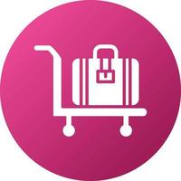 Luggage Cart Icon Style vector