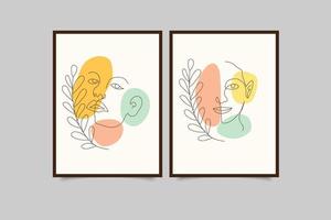 mid century abstract modern aesthetic women hand art vector