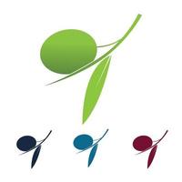 logotipo de icono de oliva vector