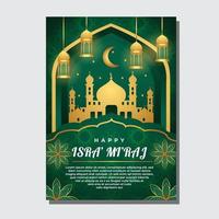 Isra Miraj Islamic Poster vector