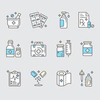 paquete de iconos de salud vector